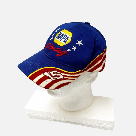 NAPA Racing #15 Michael Waltrip Red,White, & Blue Baseball Cap OSFA - Picture 2 of 5